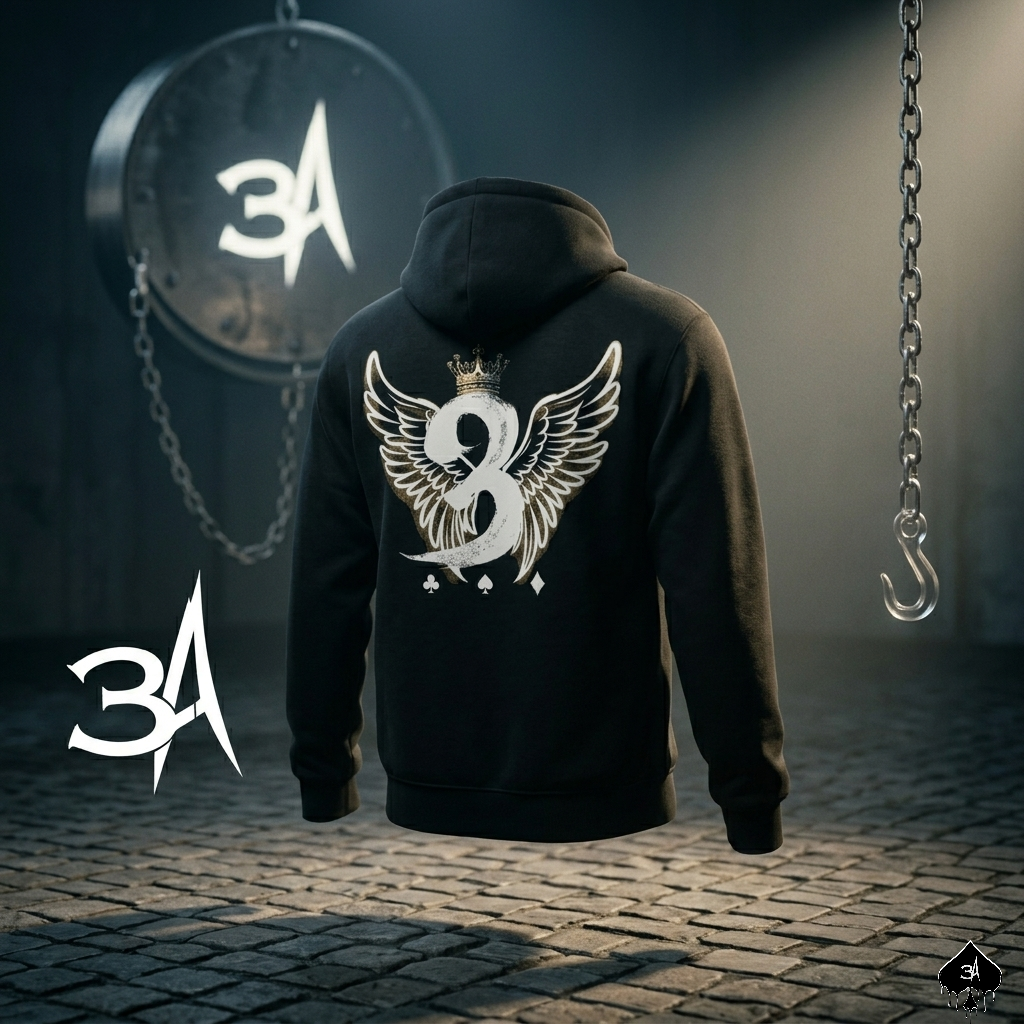 3ACES"the crowned wing"hoodie-premium streetwear Edition