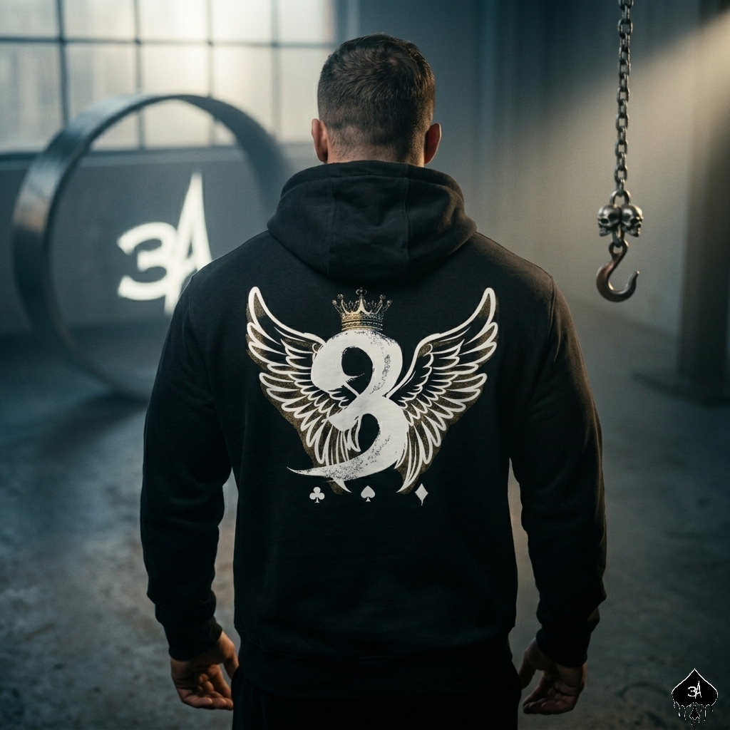 3ACES"the crowned wing"hoodie-premium streetwear Edition